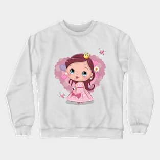 beautiful queen cute girls Crewneck Sweatshirt